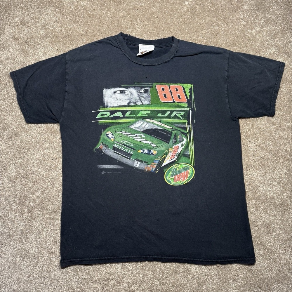 Dale Earnhardt Jr #88 NASCAR Racing Diet Mountain Dew Green T-Shirt Large